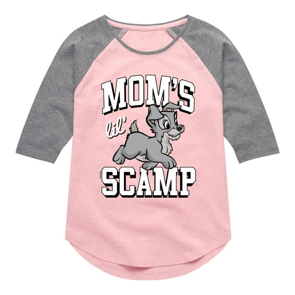 Lady and the Tramp - Moms Lil Scamp - Toddler And Youth Girls Raglan Graphic T-Shirt