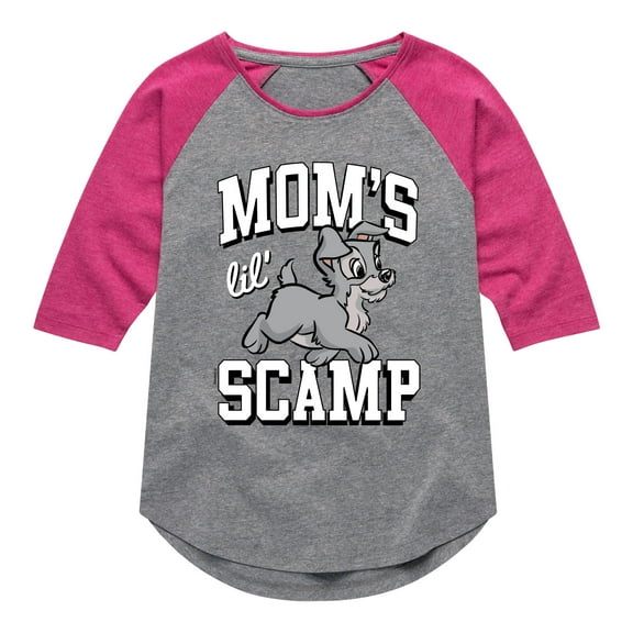 Lady and the Tramp - Moms Lil Scamp - Toddler And Youth Girls Raglan Graphic T-Shirt