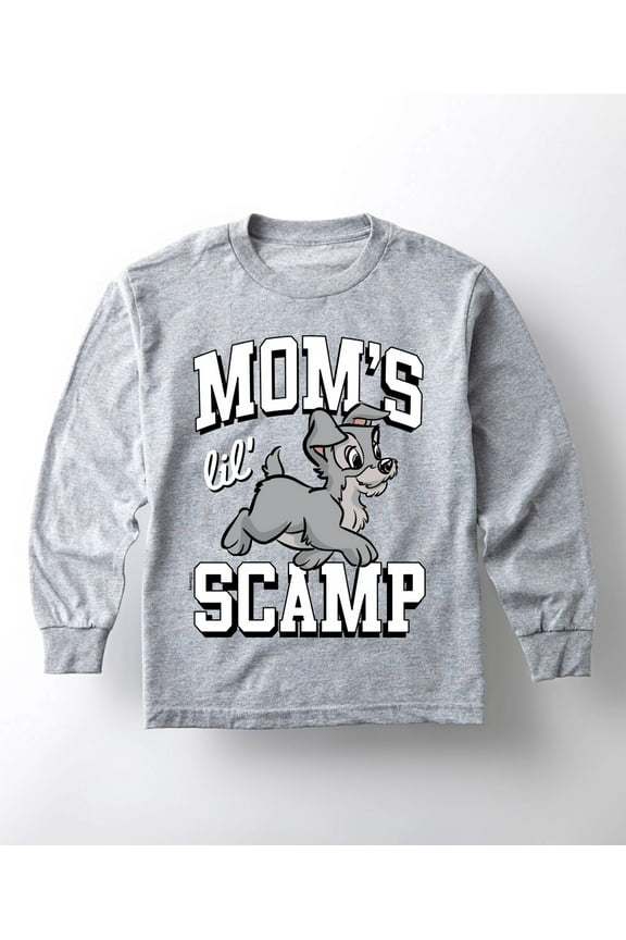 - Moms Lil Scamp - Toddler And Youth Long Sleeve Graphic T-Shirt