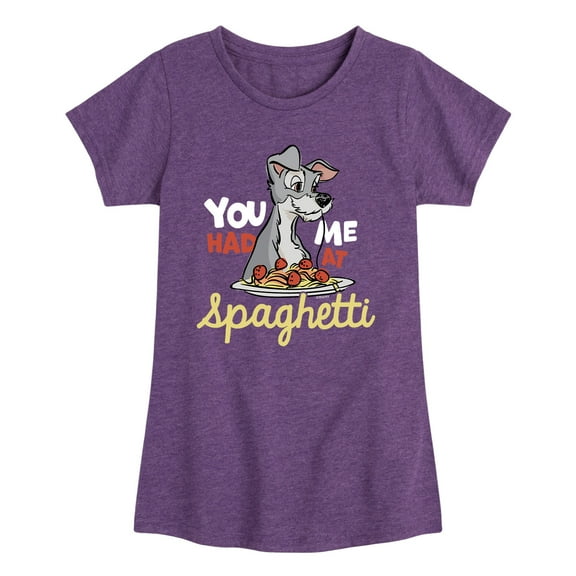 Lady and the Tramp - You Had Me At Spaghetti - Toddler And Youth Girls Short Sleeve Graphic T-Shirt