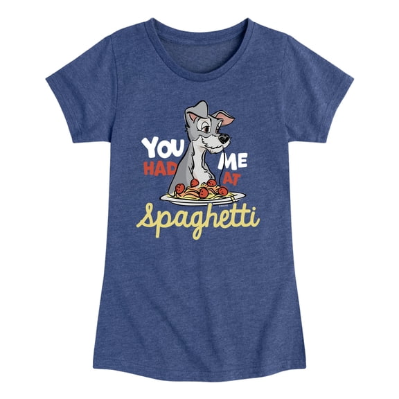 Lady and the Tramp - You Had Me At Spaghetti - Toddler And Youth Girls Short Sleeve Graphic T-Shirt