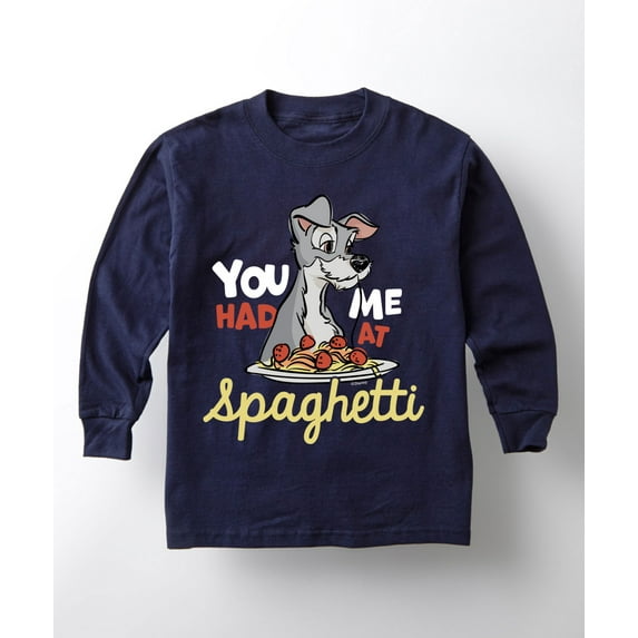 Lady and the Tramp - You Had Me At Spaghetti - Toddler And Youth Long Sleeve Graphic T-Shirt