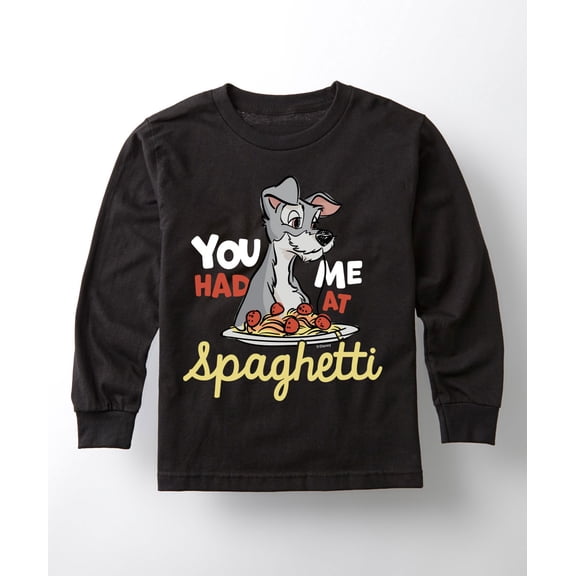 Lady and the Tramp - You Had Me At Spaghetti - Toddler And Youth Long Sleeve Graphic T-Shirt