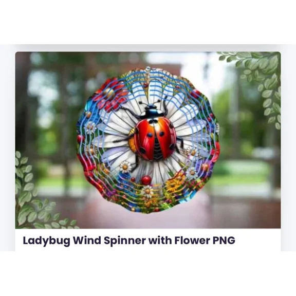 Lady bug wind spinners