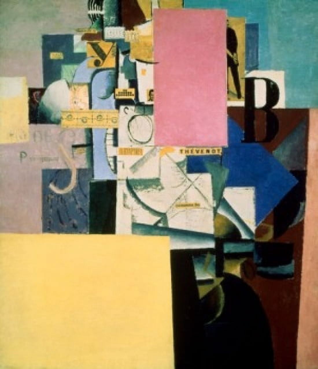 Lady by the Poster 1914 Kazimir Malevich (1878-1935 Russian) GMA Museum Moscow Canvas Art - Kazimir Malevich (24 x 36)