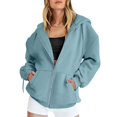 thumbnail image 1 of Lady cute hoodie teen girl fall jacket oversized sweatshirt casual drawstring clothes zipper Y2k hoodie with pockets, 1 of 2