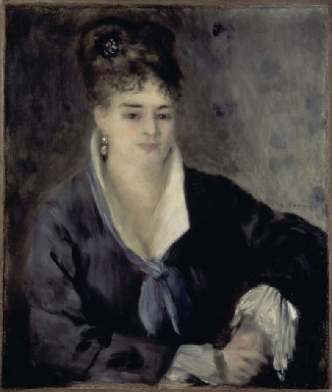 Lady in Black Pierre Auguste Renoir (1841-1919French) Oil on canvas Hermitage Museum St Petersburg Canvas Art - Pierre Auguste Renoir (18 x 24)