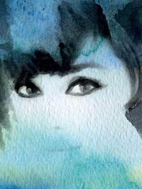 Lady in Blue Canvas Art - Irena Orlov (18 x 24)