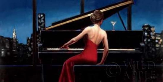 Lady in Red Canvas Art - Marco Fabiano (10 x 20)