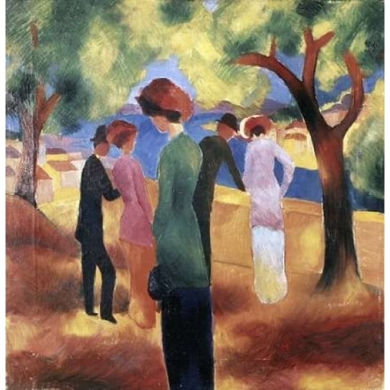 Lady in a Green Jacket Poster Print by August Macke (24 x 24)