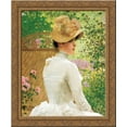 thumbnail image 1 of Lady in the Garden 20x24 Gold Ornate Wood Framed Canvas Art by Peel, Paul, 1 of 2