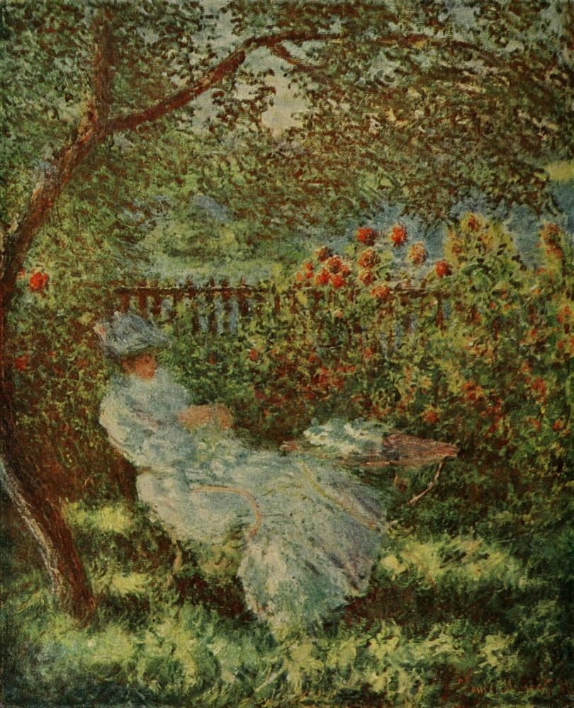 Lady in the Garden Scribners 64 1918 Canvas Art - Claude Monet (24 x 36)
