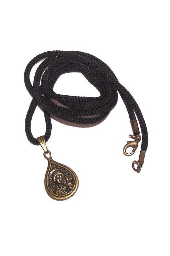 Lady of Kazam medal necklace - design based on Fedorov russian designer - 60cm strap with clasp