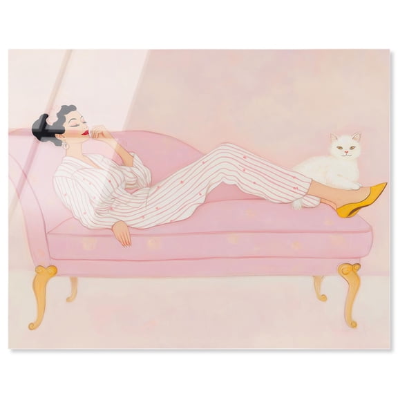 Lady of Leisure Acrylic Print Coastal Art by Art Remedy, Ready to Hang, 24 x 20