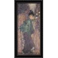 thumbnail image 1 of Lady on the Boulevard 22x40 Large Black Ornate Wood Framed Canvas Art by Maurice Prendergast, 1 of 2