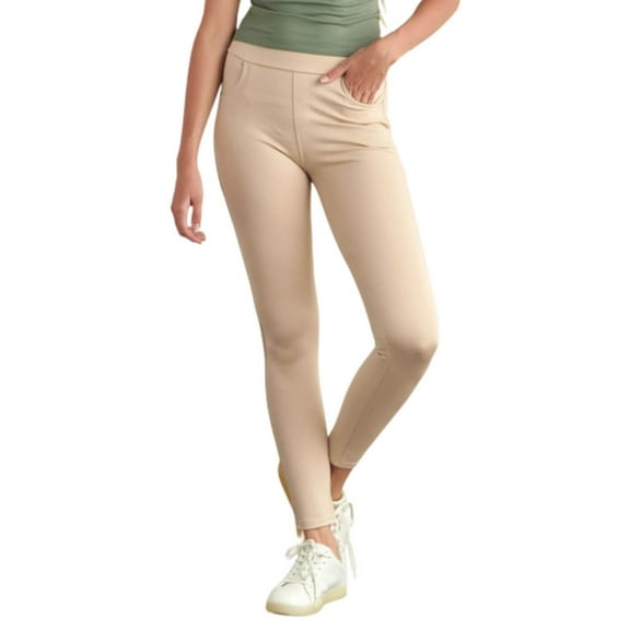 Lady's 4 Pocket Ponte Pants, Camel, M