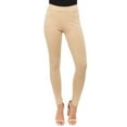 thumbnail image 1 of Lady's 4 Pocket Ponte Pants, Khaki, L, 1 of 5