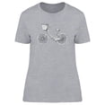 thumbnail image 1 of Lady's City Bike With Basket T-Shirt Women -Image by Shutterstock, Female Large, 1 of 2
