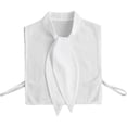 thumbnail image 1 of Lady's Detachable False Collar Half Shirt Blouse Pointed Lapel Fake Collar Dickey Collar White, 1 of 7