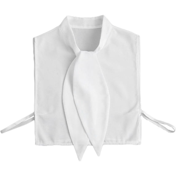 Lady's Detachable False Collar Half Shirt Blouse Pointed Lapel Fake Collar Dickey Collar White