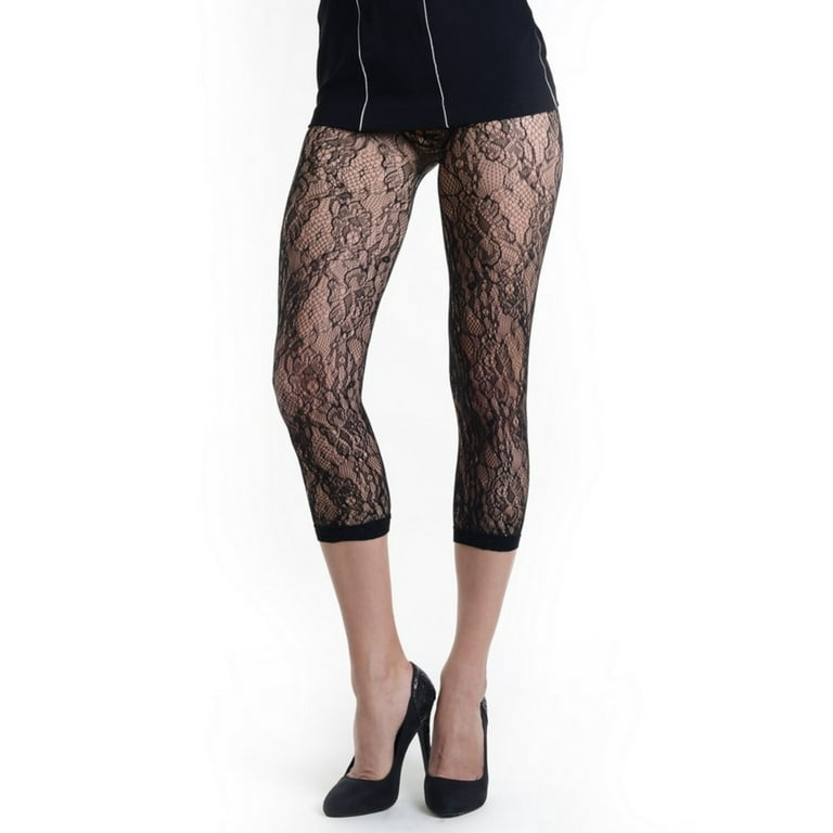 Lady s Fashion Designed Fishnet Footless Tights Black 769