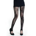 thumbnail image 1 of Lady's Fashion Designed Fishnet Footless Tights, Black-785, 1 of 4