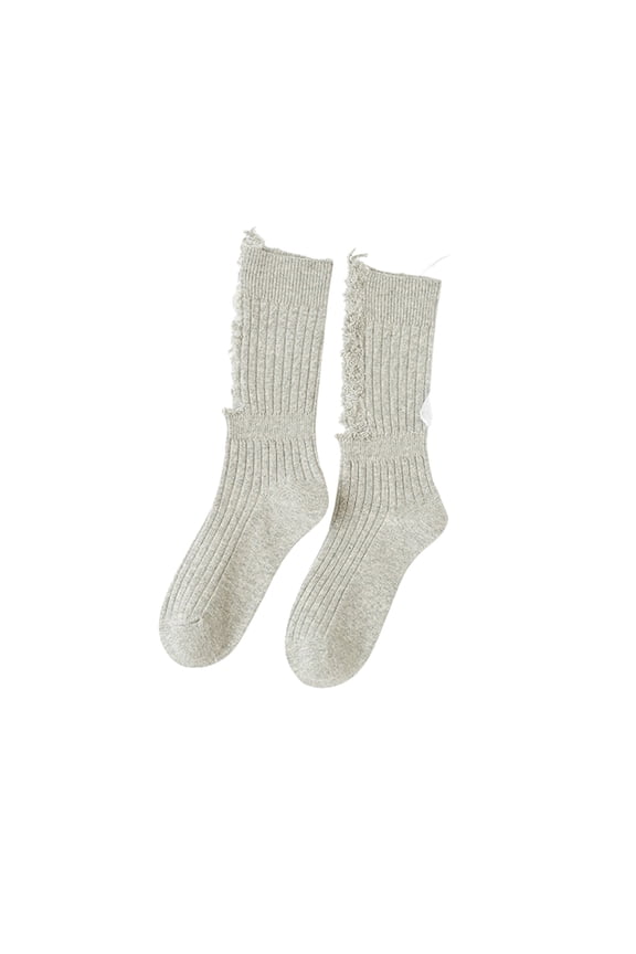 Lady’s Holey Stockings VLOOCKLE Long Cotton Socks Tube-Shaped Socks for Skateboarding Sports Socks Casual Fashion Socks Gray