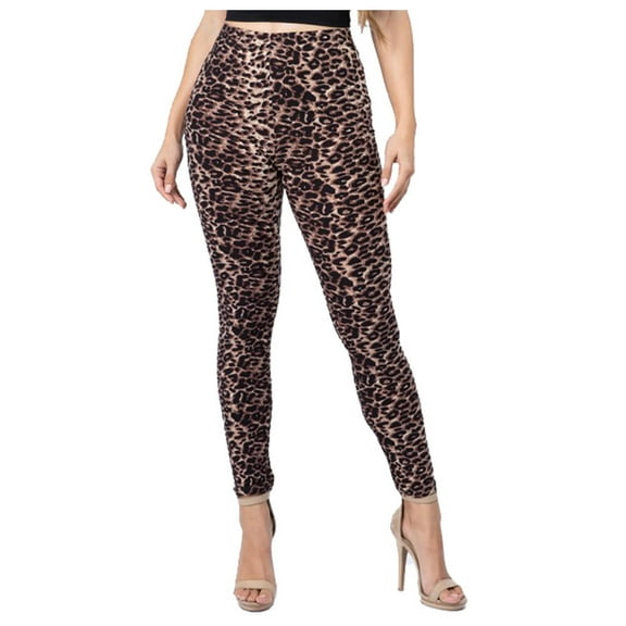 Lady's Printed Fashion Design Slim Yoga Leggings - Classic Cheetah