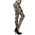 thumbnail image 1 of Lady's Printed Leggings - Rosaceae Rose Buds Printed Legging, 1 of 4