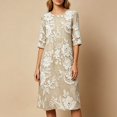 thumbnail image 1 of Lady's Relaxed Print Round Neck Dress, 1 of 3