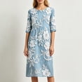 thumbnail image 1 of Lady's Relaxed Print Round Neck Dress, 1 of 4