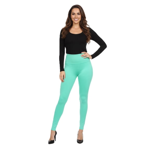Couver Women’s Seamless Fleece Lined Workout Leggings, One Size, Mint