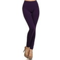 thumbnail image 1 of Lady's Seamless Fleece Leggings Workout Running Full Length Pants, Purple, Plus, 1 of 6
