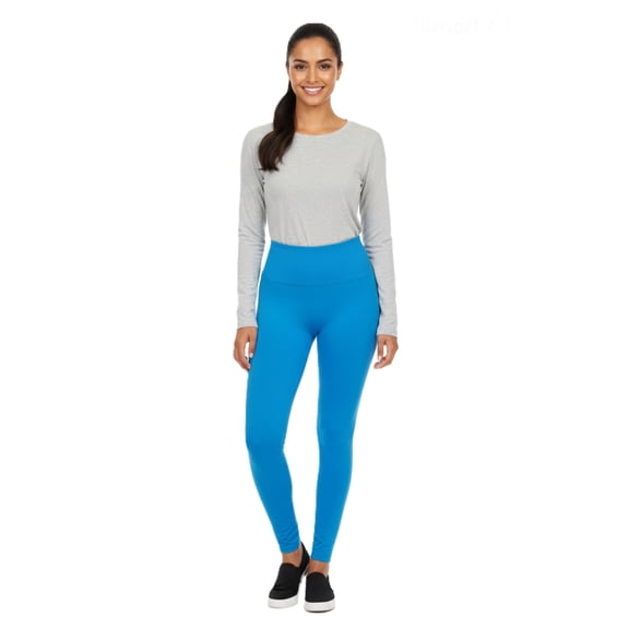 Couver Women’s Seamless Fleece Lined Workout Leggings, One Size, Turquoise