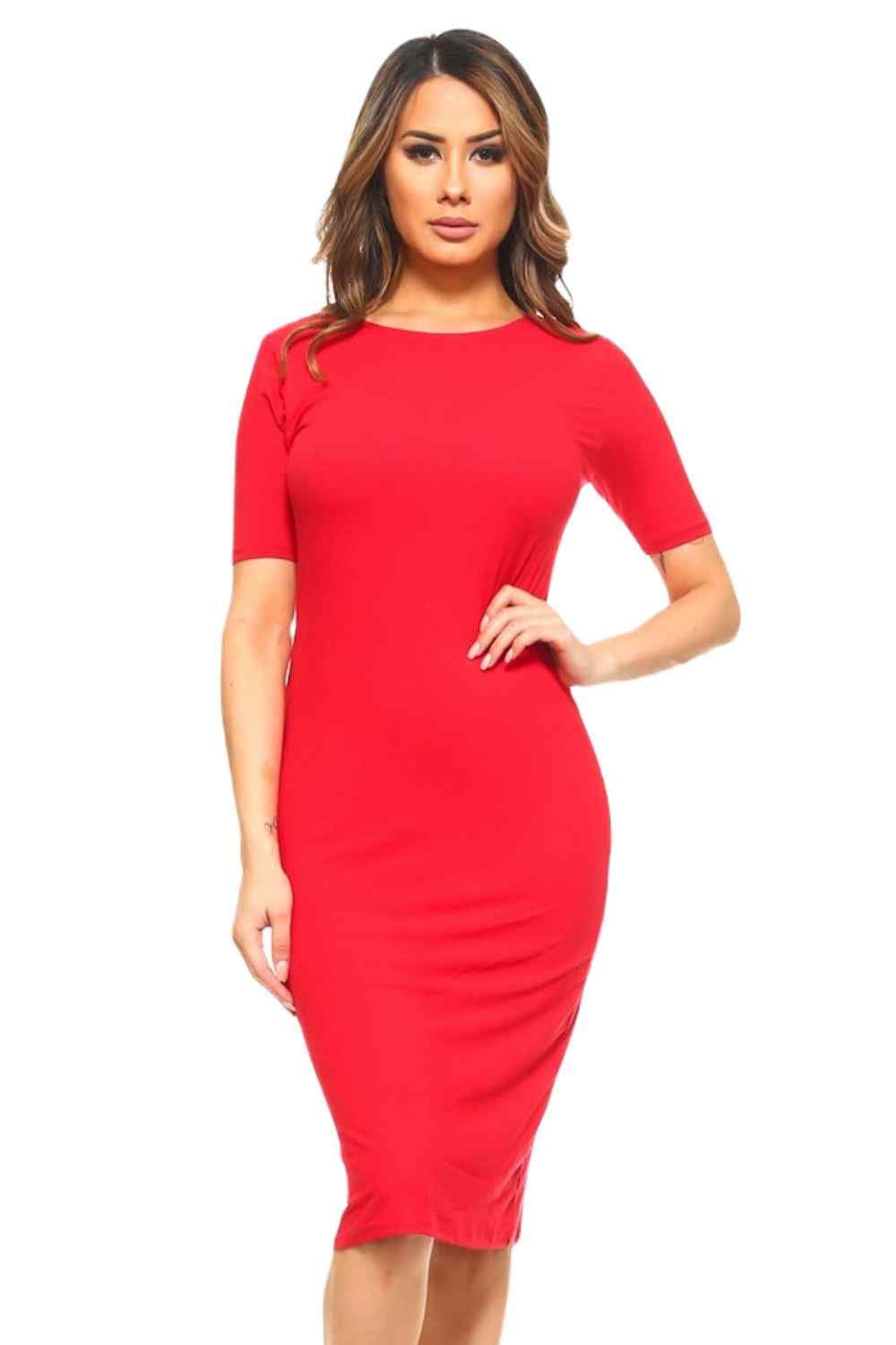 open lace back dress Crimson Siren Sheath 2 / Crimson main image 1