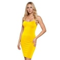 thumbnail image 1 of Women's Seamless Cami Slip Dress Soft Stretch Everyday Layering Essential, Yellow, One Size, 1 of 8