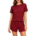 thumbnail image 1 of Women's short-sleeved short pants home set - Comfortable and casual, can be worn outside, 1 of 6