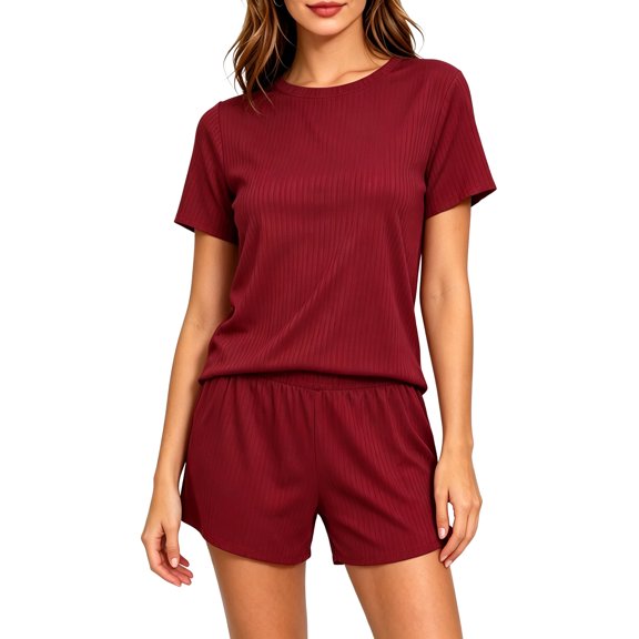 Women's short-sleeved short pants home set - Comfortable and casual, can be worn outside