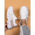 thumbnail image 1 of Lady's spotted-bottom sneakers - white, 1 of 2