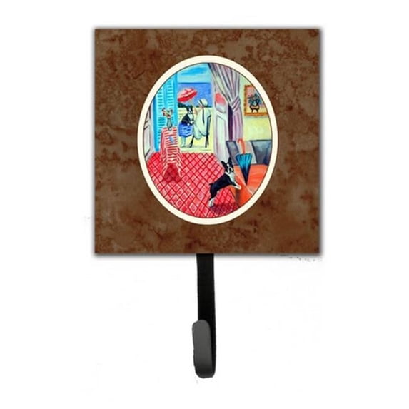 Lady with Her Boston Terrier Leash or Key Holder