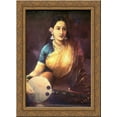 thumbnail image 1 of Lady with Swarbat 20x24 Gold Ornate Wood Framed Canvas Art by Ravi Varma, Raja, 1 of 2