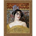 thumbnail image 1 of Lady with Tiara 24x20 Gold Ornate Wood Framed Canvas Art by Aladar Korosfoi-Kriesch, 1 of 2