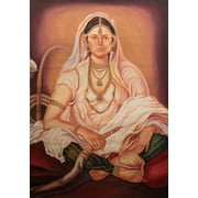 Lady with a Hookah - Oil Painting on Canvas