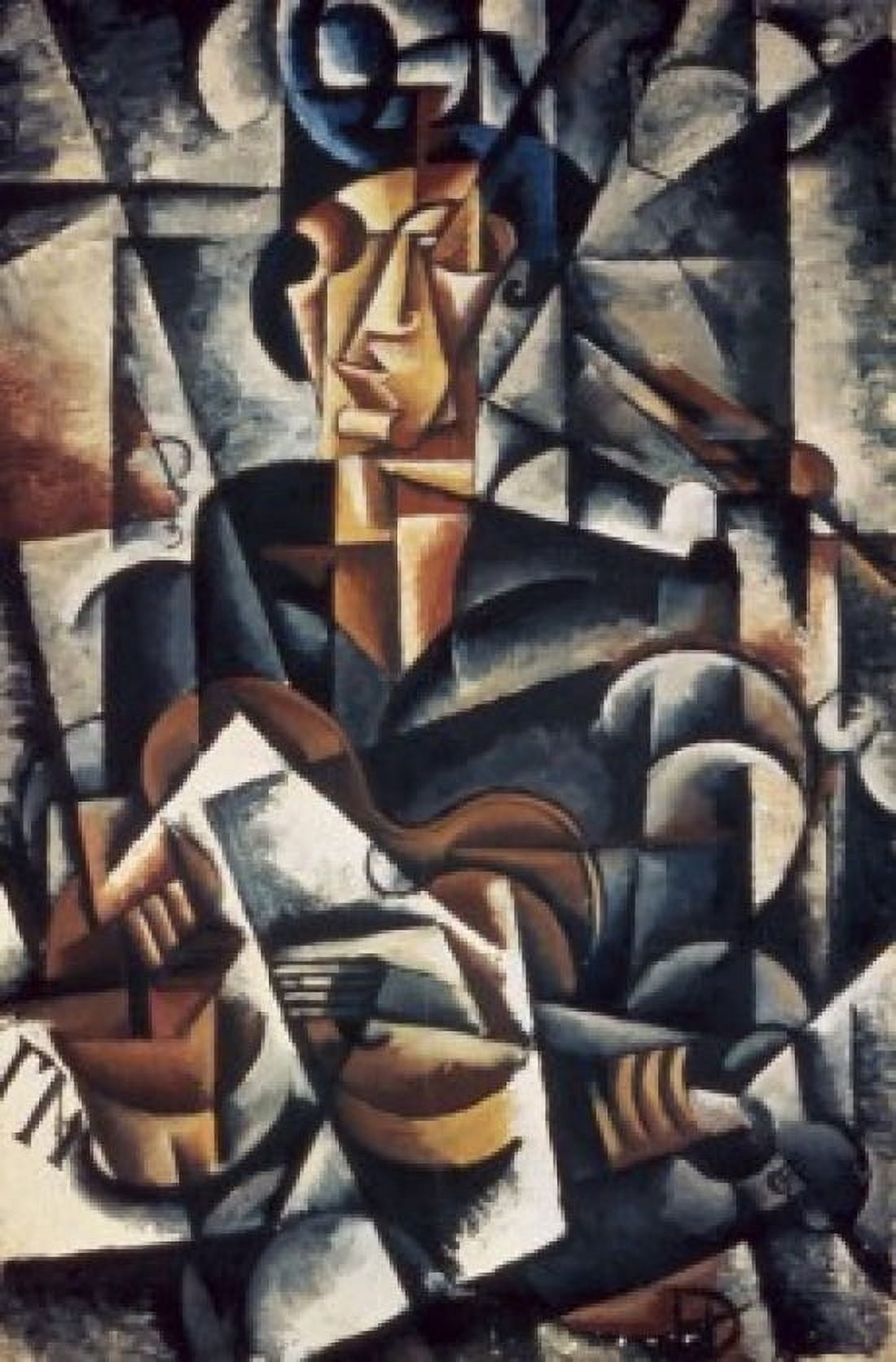 Lady with the Guitar 1914 Liubov Popova (1889-1924 Russian) Oil on canvas Museum of Art Smolensk Russia Canvas Art - Liubov Popova (24 x 36)