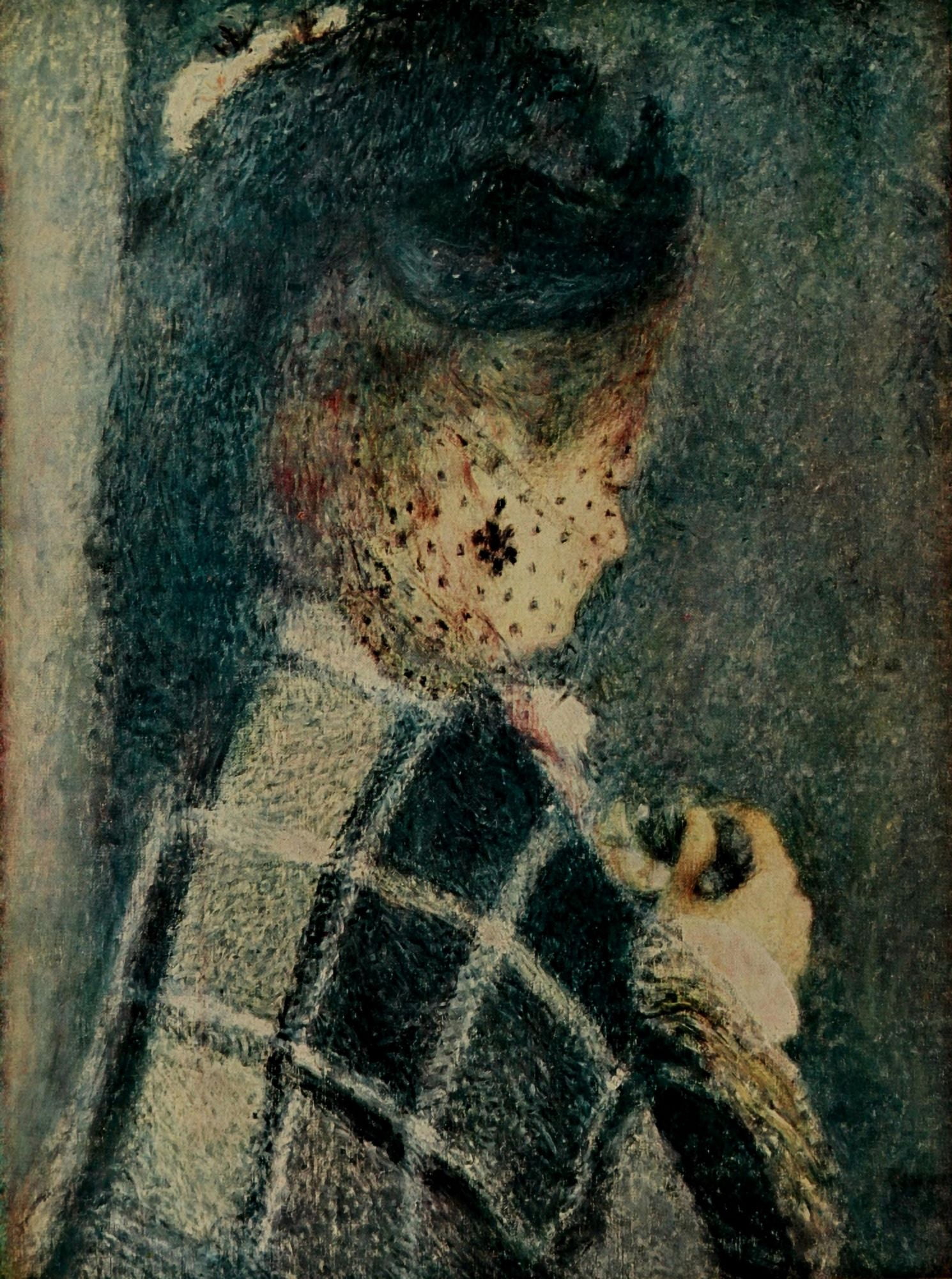 Lady with veil 1880 Canvas Art - Pierre-Auguste Renoir (18 x 24)