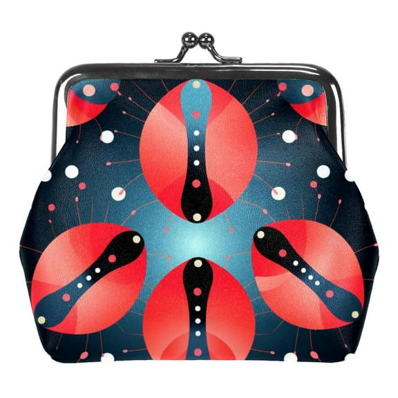 Ladybird Coin Purse Vintage Pouch Buckle Clutch Bag Kiss-Lock Change Purse Clasp Closure Wallets for Women Girl