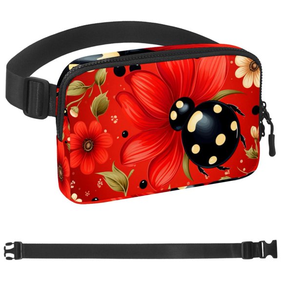 Ladybird Crossbody Fanny Pack, Gifts for Enjoy Sports Festival Workout Traveling Running Casual Hands-Free Wallets Waist Pack Phone Bag