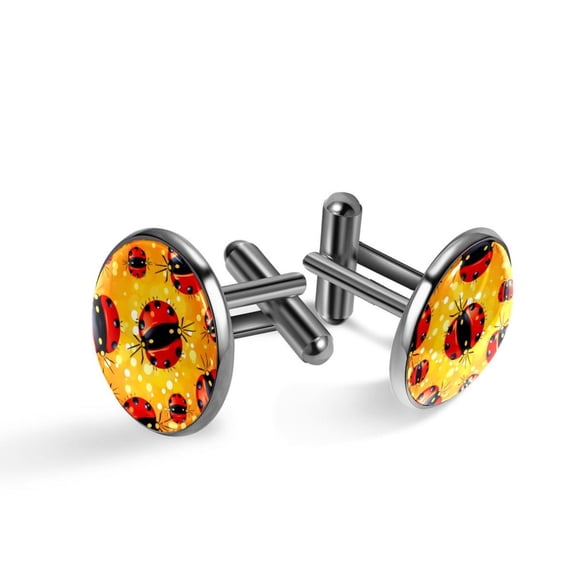 Ladybird Elegant Stainless Steel Cufflinks Set for Men | Suitable for Formal Attire | for Work or Evening Events