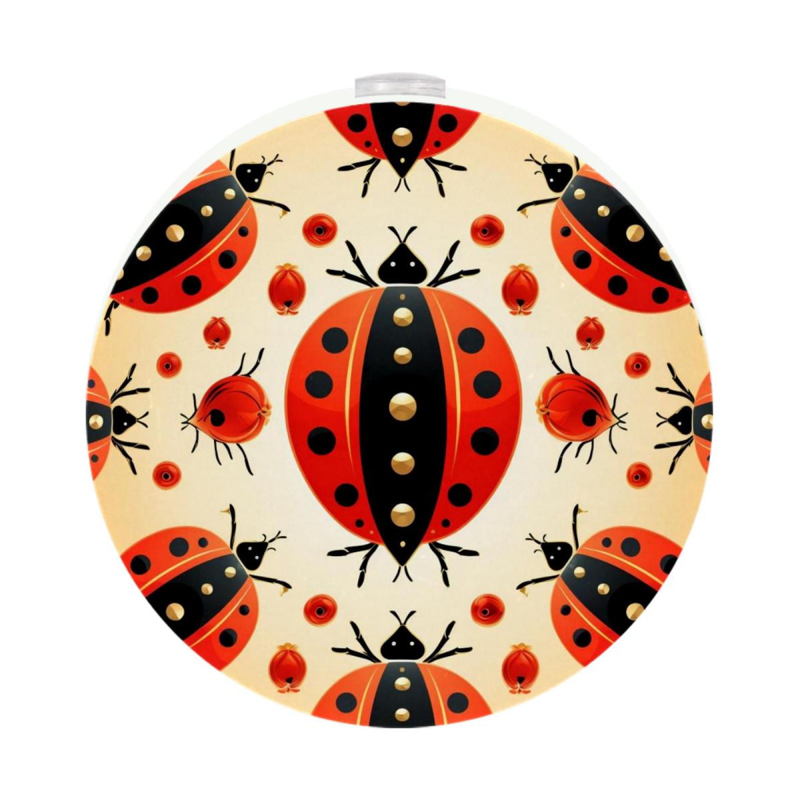 Ladybird LED Round Night Light-2PCS | Energy-Efficient Plug-in ...
