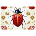 thumbnail image 1 of Ladybird Non-Slip Polyester Bath Rug, Machine Washable Area Rugs for Bathroom and Chair Rug, 1 of 6